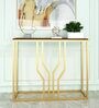 Jane Metal Console Table in Golden Finish