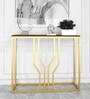 Jane Metal Console Table in Golden Finish