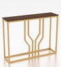 Jane Metal Console Table in Golden Finish