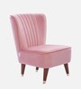 Jane Velvet Slipper Chair in Pink Colour