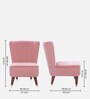 Jane Velvet Slipper Chair in Pink Colour