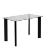 Janet Metal 4 Seater Dining Set in Black Colour