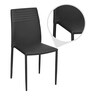Janet Metal 4 Seater Dining Set in Black Colour