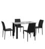 Janet Metal 4 Seater Dining Set in Black Colour
