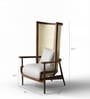 Janine Terell Sheesham Wood Accent Chair in Oak Finish