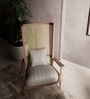 Janine Terell Sheesham Wood Accent Chair in Oak Finish