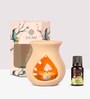 Jasmine (Set of 5) Ceramic Oil Warmer with 4 Aroma Oil Bottles