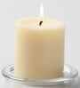 Jasmine Set Of 3 Off-White Wax Pillar Candles