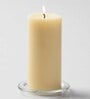 Jasmine Set Of 3 Off-White Wax Pillar Candles