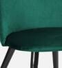 Jasper Fabric Dining Chair In Dark Green Colour