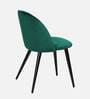 Jasper Fabric Dining Chair In Dark Green Colour