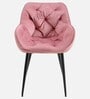 Jasper Velvet Fabric Arm Chair In Pink Color