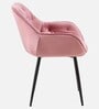 Jasper Velvet Fabric Arm Chair In Pink Color