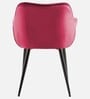 Jasper Velvet Fabric Arm Chair In Red Color