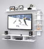 Jasper Wall Mount TV Unit For TV Upto 55" in White Finish