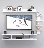 Jasper Wall Mount TV Unit For TV Upto 55" in White Finish