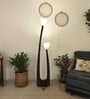 Jasper Wooden Floor Lamp with Jute Shade & Brown Base