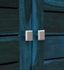 Jaula Sheesham Wood Shoe Cabinet in Ocean Blue Finish