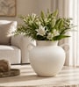 Jaune Ocre Minimalist Dual-Handle Modern Decorative Tabletop Flower Vase