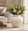 Jaune Ocre Minimalist Dual-Handle Modern Decorative Tabletop Flower Vase