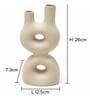 Jaune Ocre Modern Abstract Dual Neck Decorative Vase