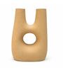 Jaune Ocre Modern Abstract Dual-Neck Decorative Vase