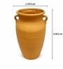 Rustic Jaune Sable Polyresin Vintage Style Flower Vase with Handles