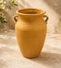 Jaune Sable Rustic Vase with Handles Vintage Style Flower Vase