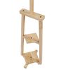 Java E-27 Holder Natural Wood Finish Wood Shelf Floor Lamp With Orange Colour Cotton Shade