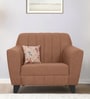 Java Fabric 1 Seater Sofa In Brown Colour