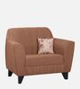 Java Fabric 1 Seater Sofa In Brown Colour