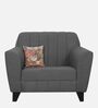 Java Fabric 1 Seater Sofa In Grey Colour