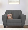 Trevi Furniture Java Fabric 1 Seater Sofa In Grey Colour