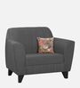 Java Fabric 1 Seater Sofa In Grey Colour