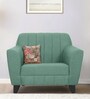 Java Fabric 1 Seater Sofa In Imperial Green Colour