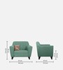 Java Fabric 1 Seater Sofa In Imperial Green Colour