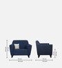 Java Fabric 1 Seater Sofa In Jeans Blue Colour