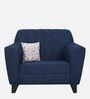 Java Fabric 1 Seater Sofa In Jeans Blue Colour