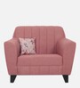 Java Fabric 1 Seater Sofa In Pink Colour