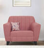 Java Fabric 1 Seater Sofa In Pink Colour