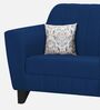 Java Velvet 1 Seater Sofa In Blue Colour