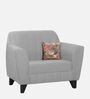 Java Velvet 1 Seater Sofa In Grey Colour
