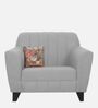 Java Velvet 1 Seater Sofa In Grey Colour