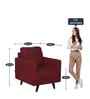 Javier 1 Seater Sofa in Garnet Red Colour