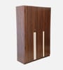 Eladia 3 Door Wardrobe In Columbian Walnut Finish With Locker