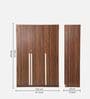 Eladia 3 Door Wardrobe In Columbian Walnut Finish With Locker