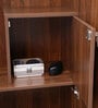 Eladia 3 Door Wardrobe In Columbian Walnut Finish With Locker