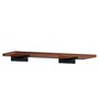 Javier Wood & Metal Wall Shelf In Walnut Set of 2