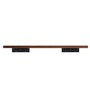 Javier Wood & Metal Wall Shelf In Walnut Set of 2