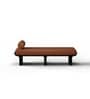 Jawhead Esquire Fabric Bench in Brown Finish